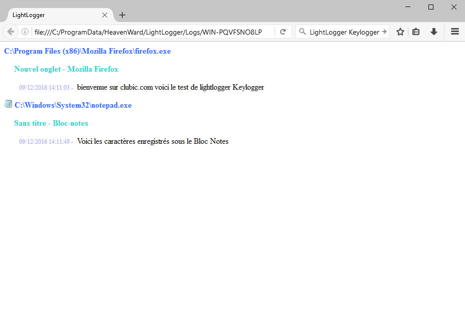 keylogger invisible clubic