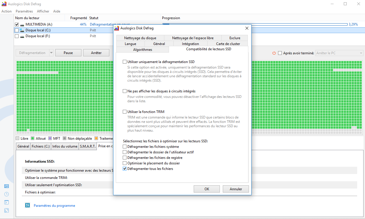 auslogic disk defrag clubic