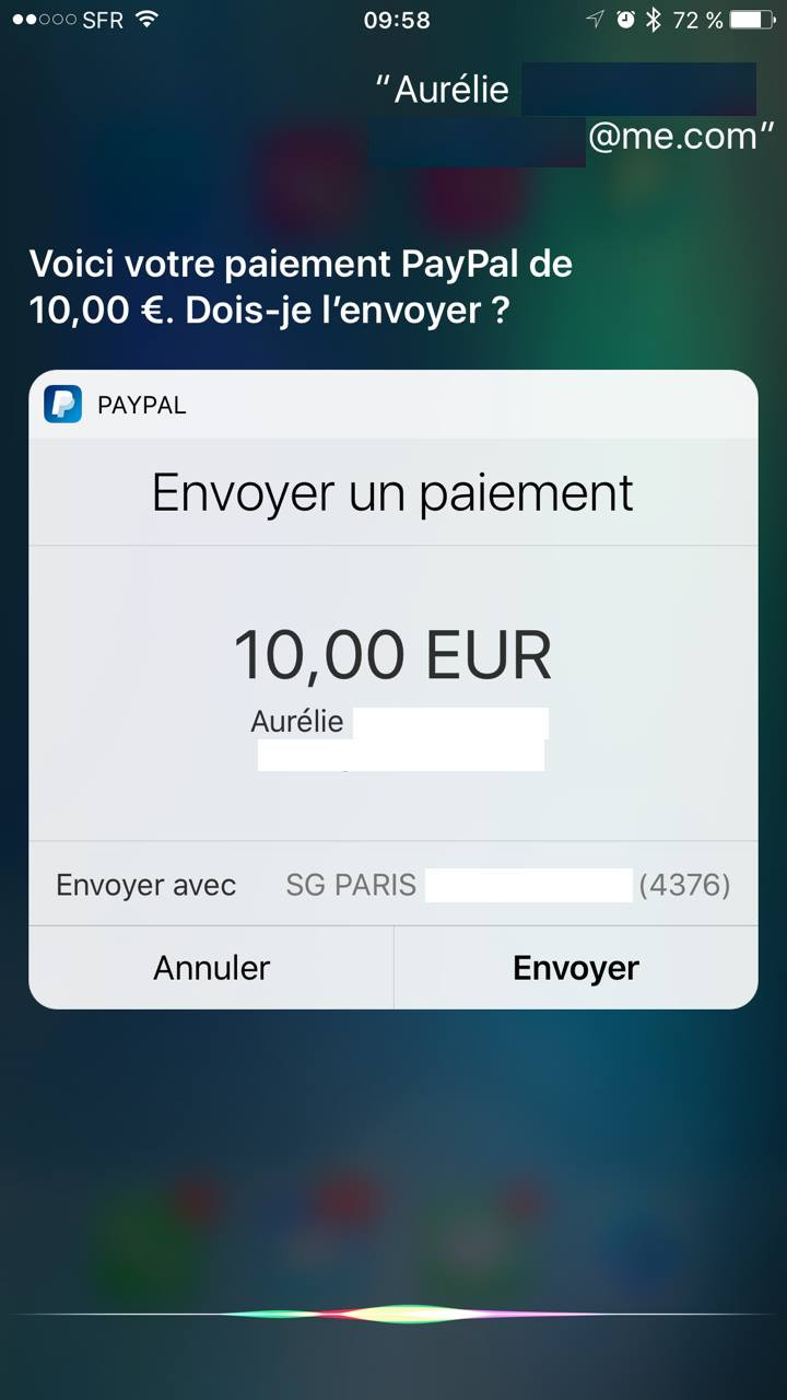 iPhone PayPal permet d