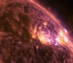 De belles images d'une éruption solaire filmée en 4K par la Nasa