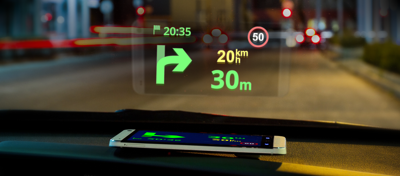 Sygic HUD : transformez votre smartphone en affichage tête haute pour  voiture