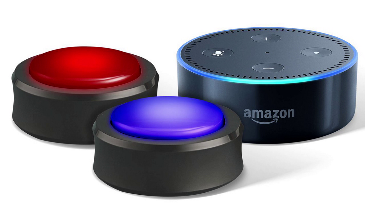 Présentation des Amazon Echo Bouton, une sorte de buzzeur pour interragir avec Alexa