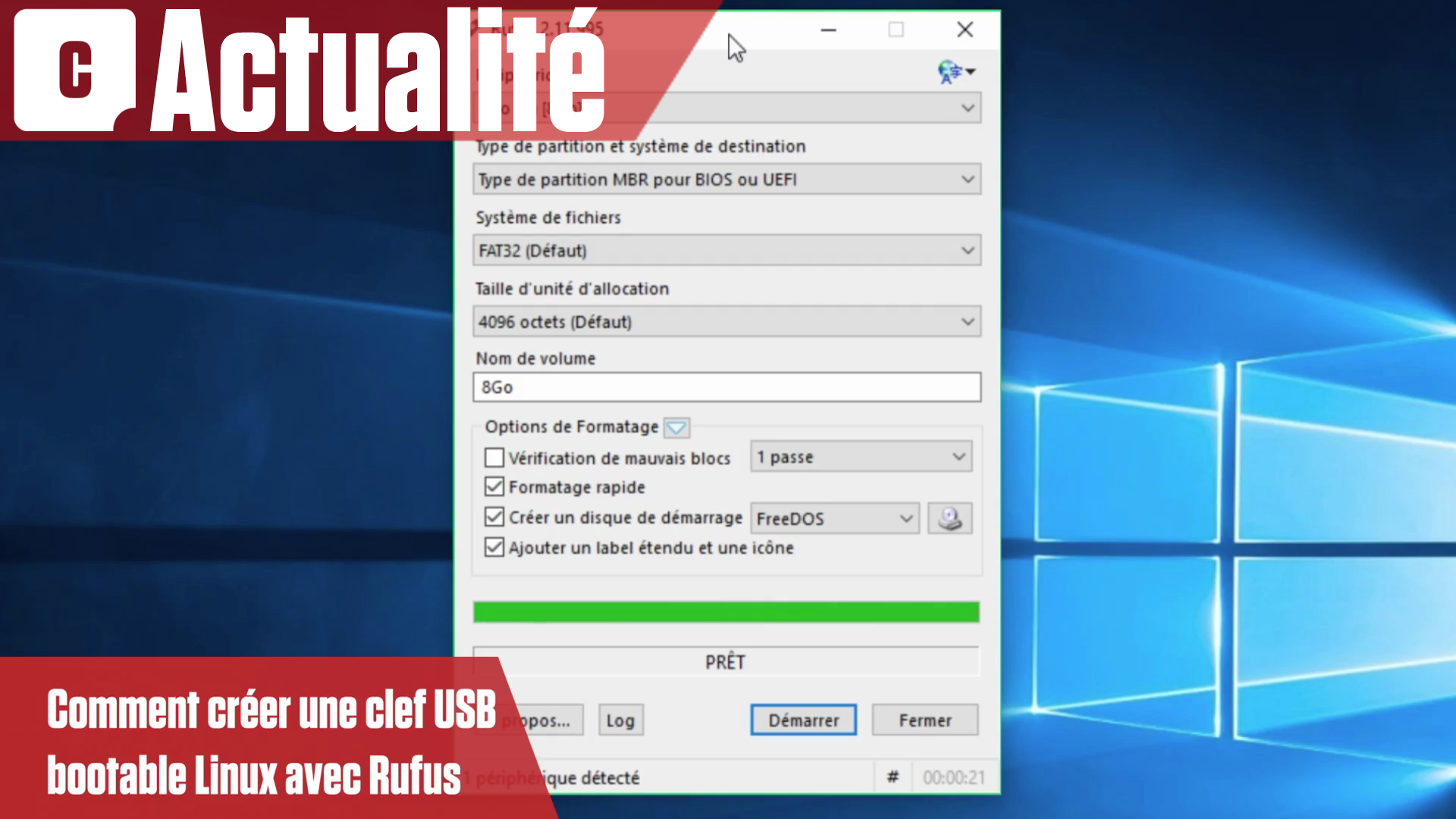 Comment créer une clef USB bootable Linux avec Rufus