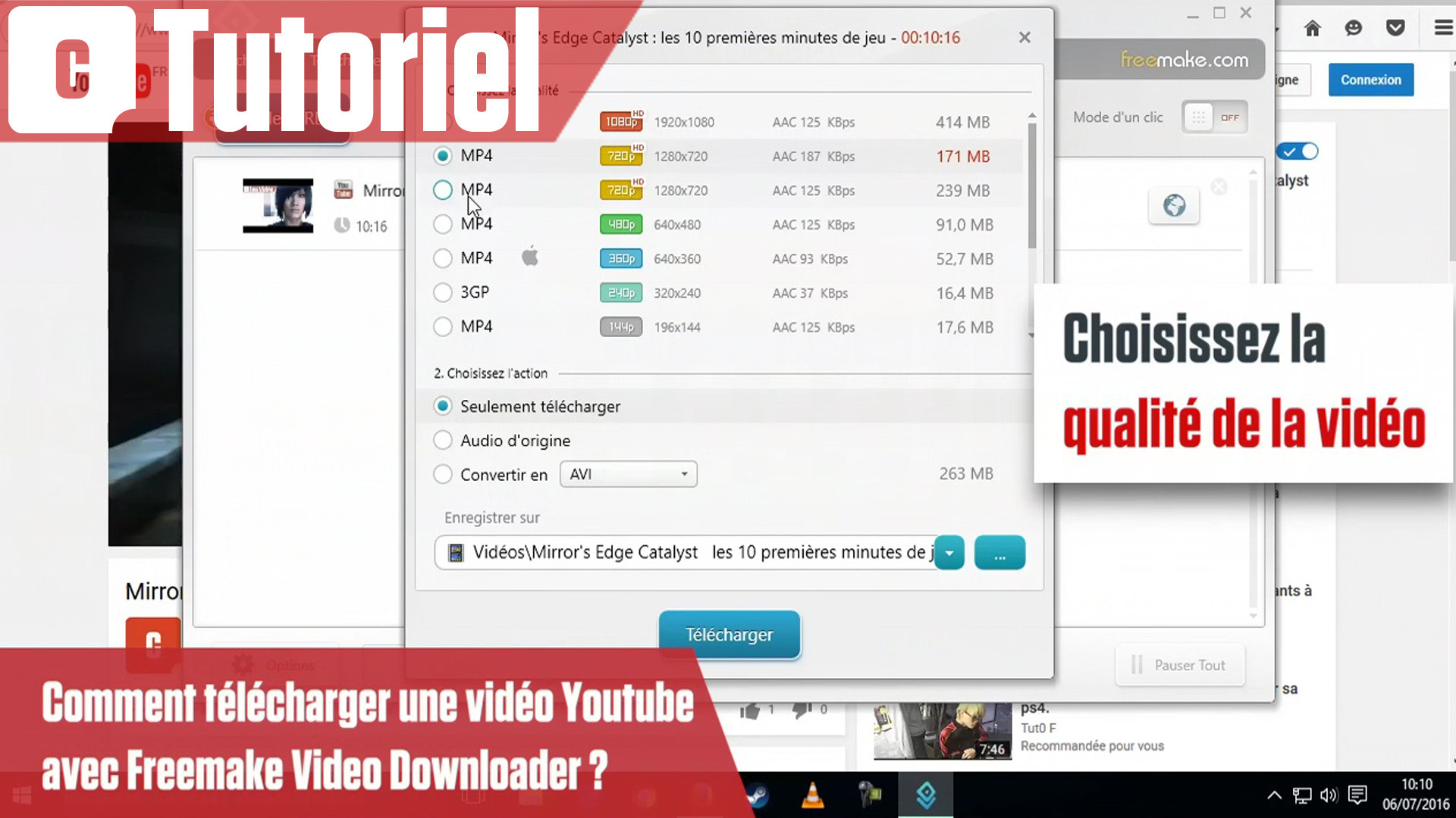 Comment télécharger une vidéo YouTube avec Freemake Video