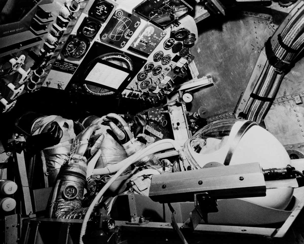 Alan Shepard pèse plus lourd à lui tout seul, que le satellite américain le plus lourd envoyé dans l&#039;espace en 1958... Crédits NASA