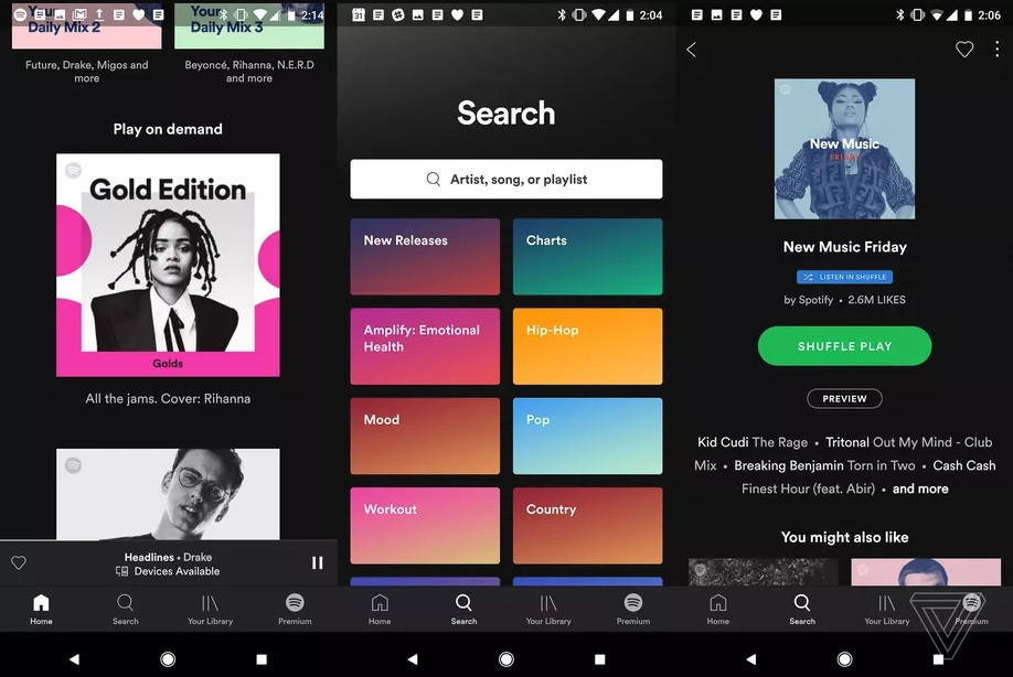 Spotify nouvelle interface