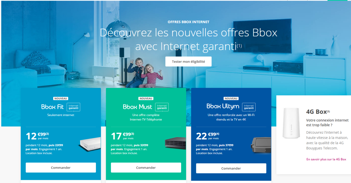 bouygues offres internet garanti bbox