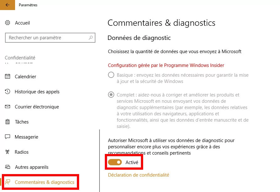 Saisie semi automatique windows 10