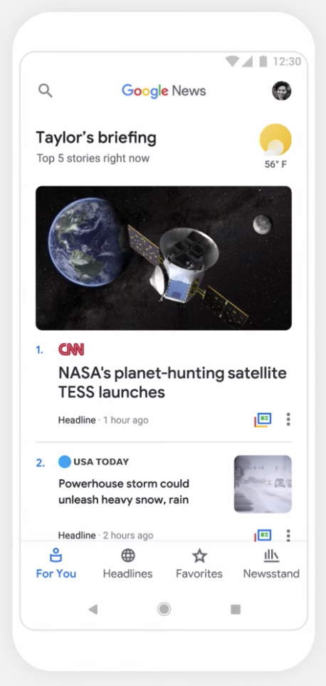 google news refonte 2018