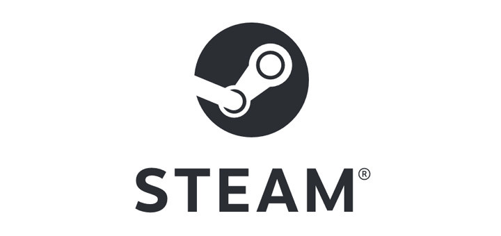 steam logo bw