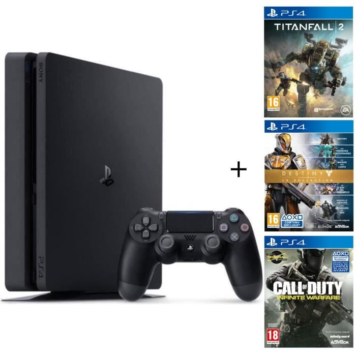 Le pack PS4 Slim 500 Go avec trois jeux Ã  289,99 euros - 