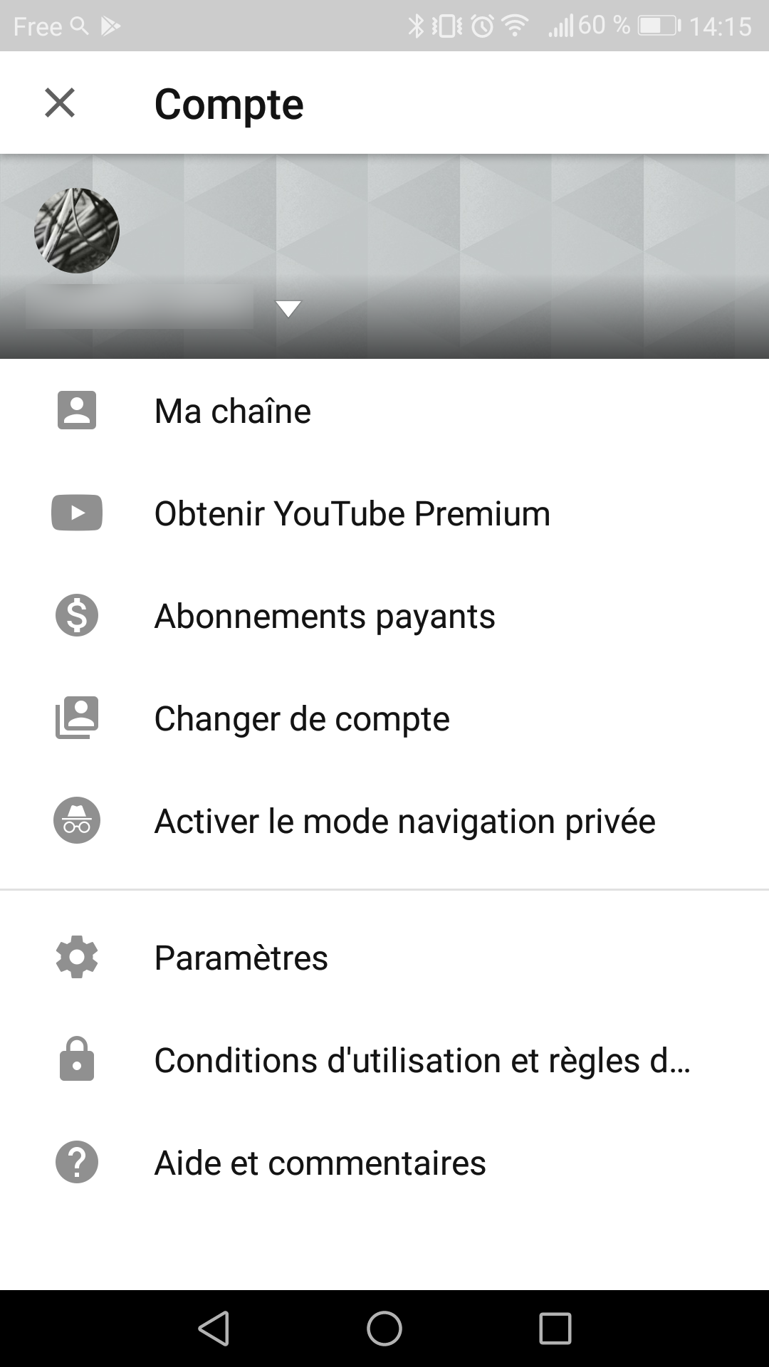 Youtube mode privé 1