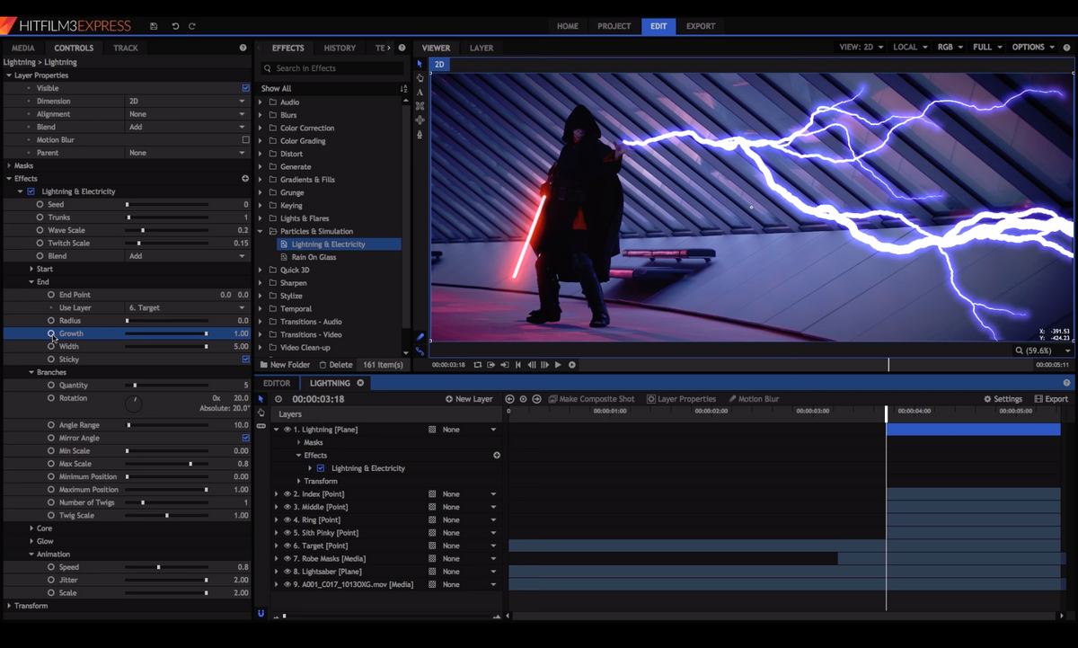Screen HitFilm Express © HitFilm Express