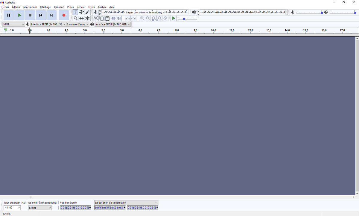Screen Audacity © Audacity