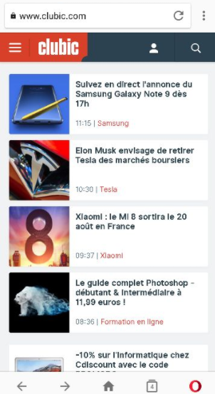 Opera pour Android