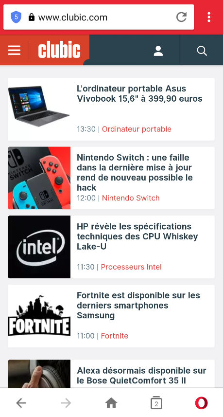 opera mini gratuit pour pc clubic