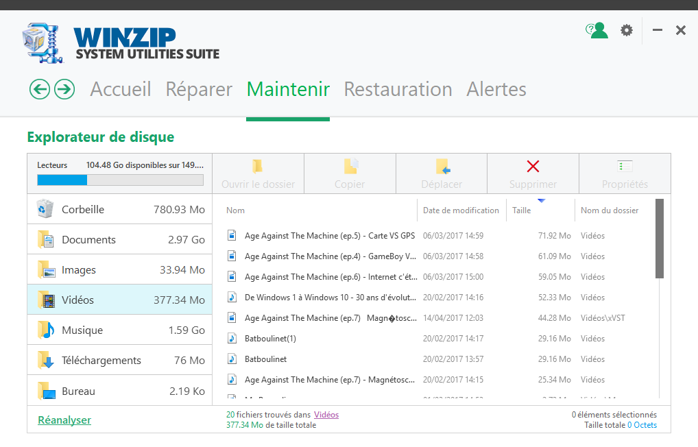 WinZip System Utilities Suite © clubic.com