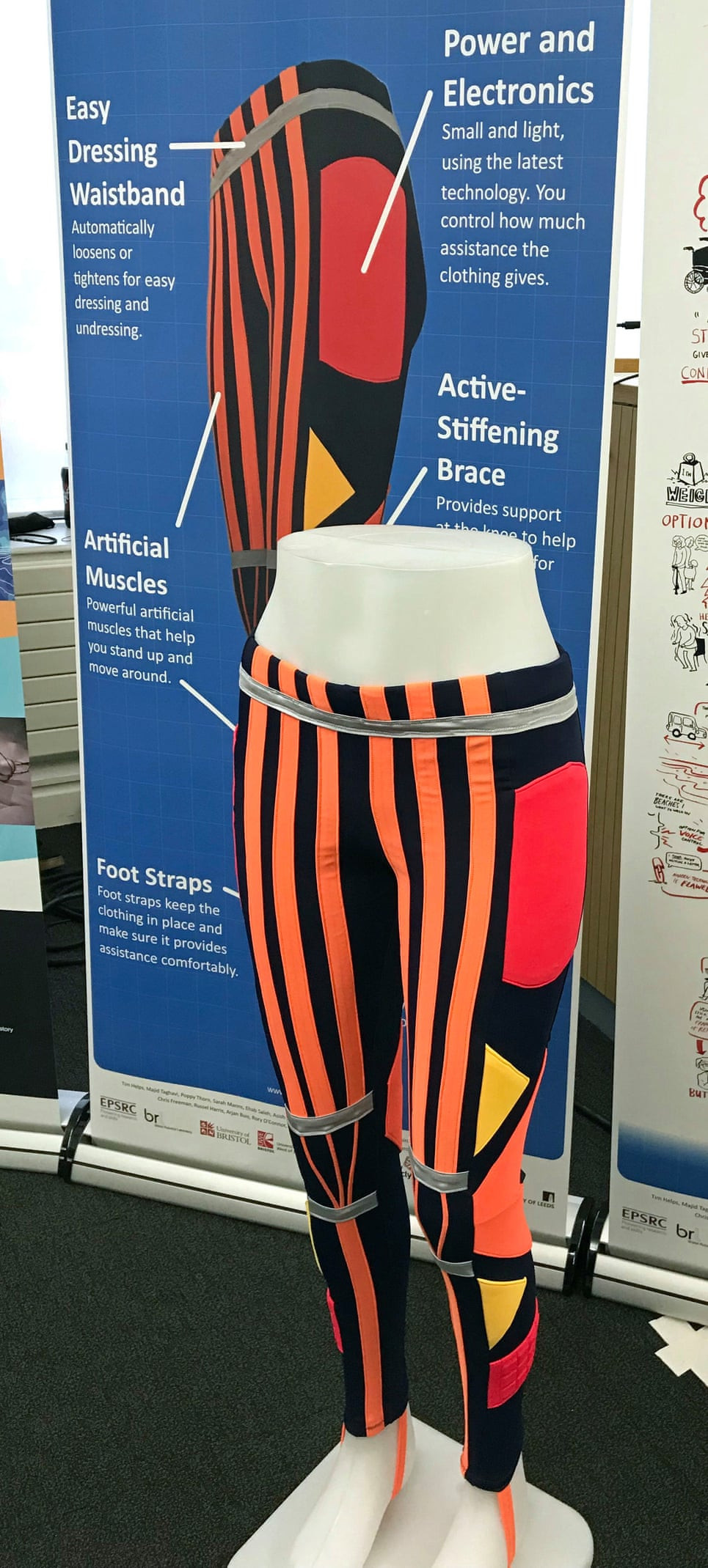 A mock-up of the right trousers at the British Science Festival