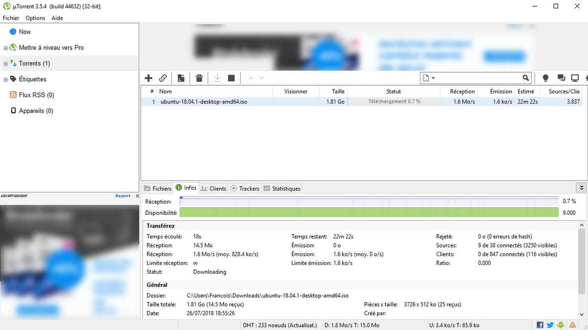 µTorrent © clubic.com