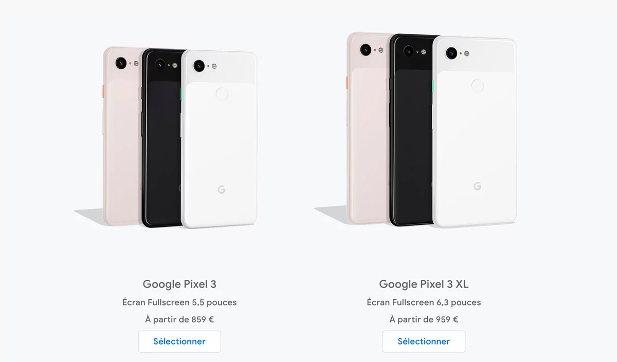 Google Pixel 3 précommandes