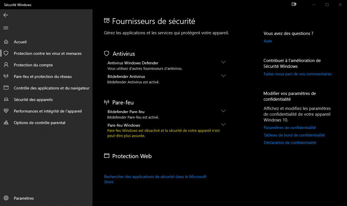 Sécurité Windows / Windows Security October Update 2018