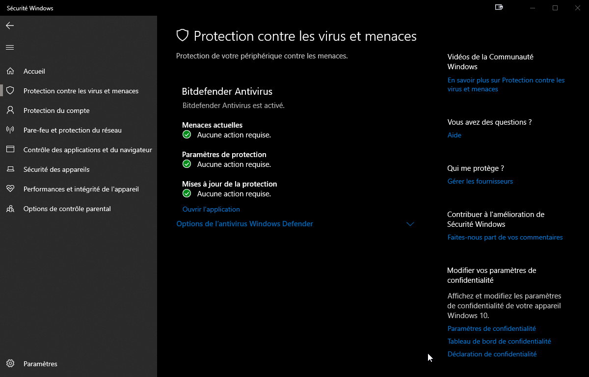 Sécurité Windows / Windows Security October Update 2018