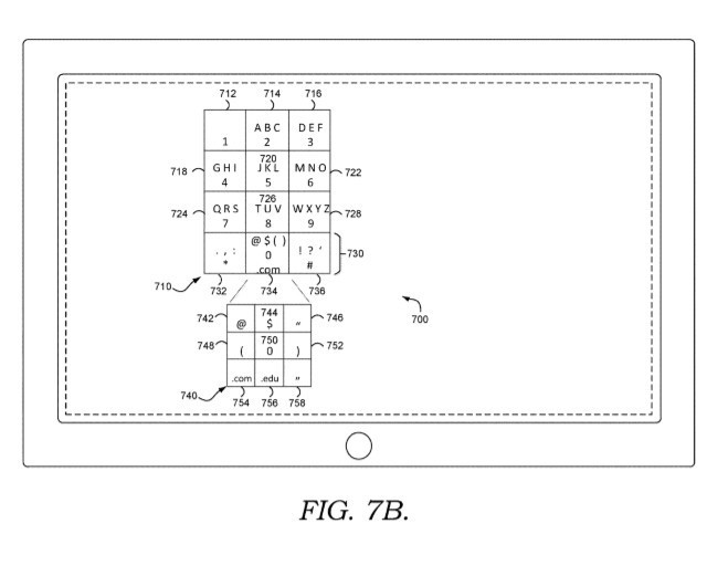 Microsoft virtual keyboard patent