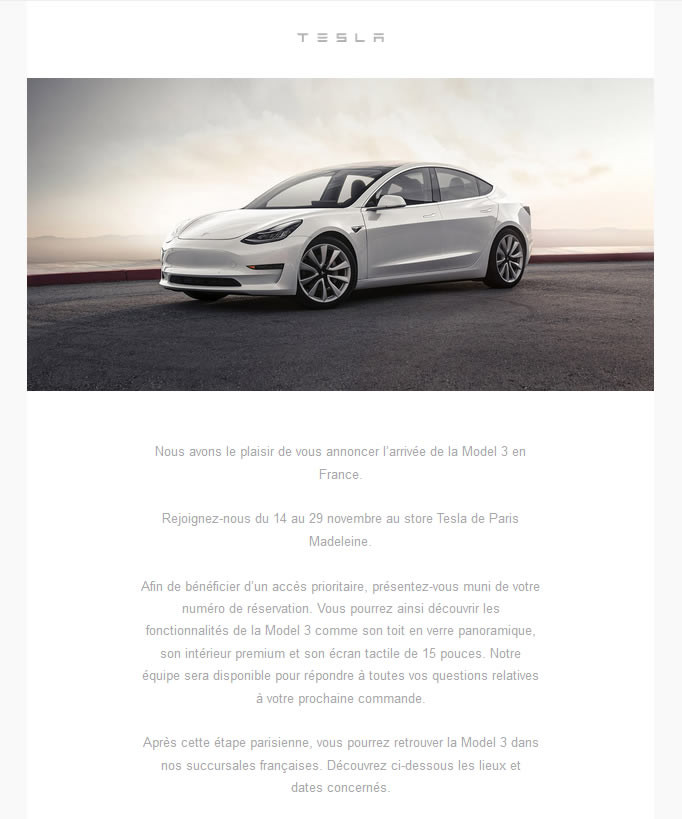 Tesla Model 3 : elle débarque en Europe en février