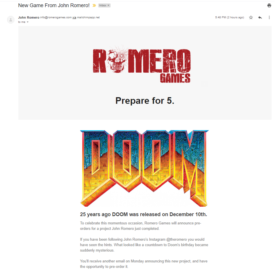 John Romero Doom 5