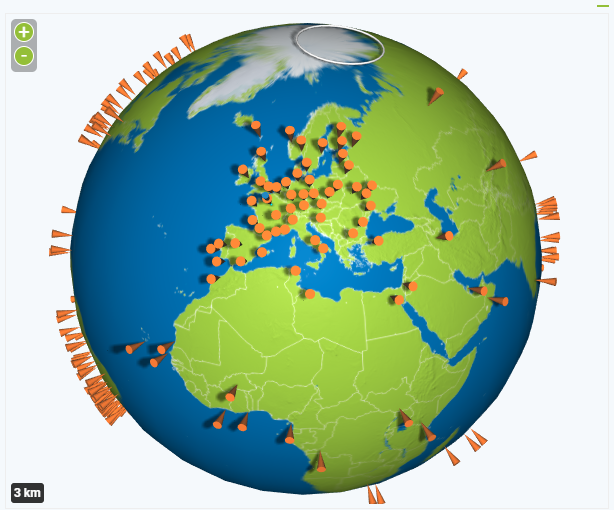 carte des serveurs nperf