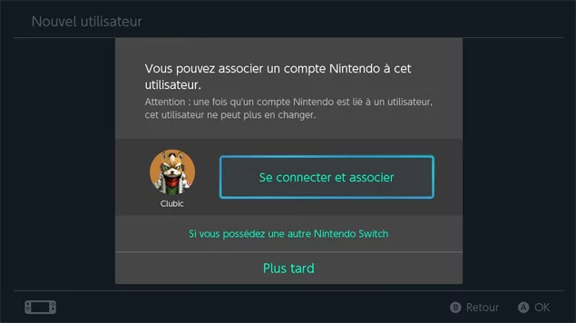 Nintendo Switch Clubic Compte