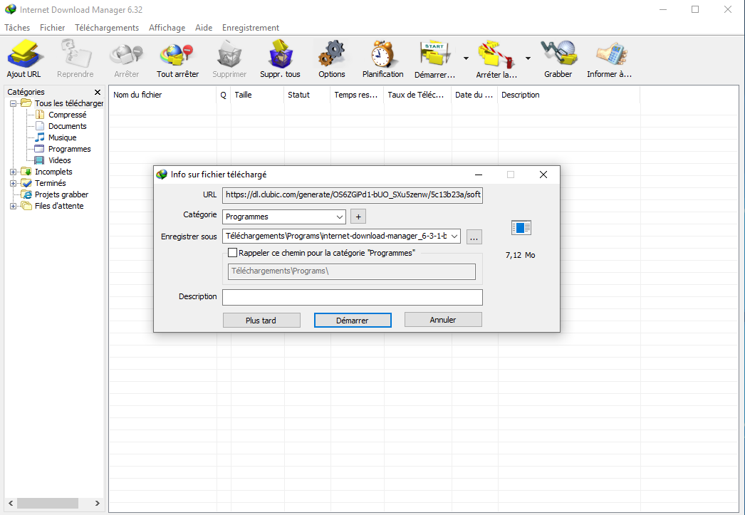 Internet Download Manager (IDM) © clubic.com