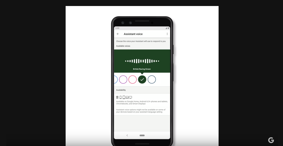 Google Assistant accent