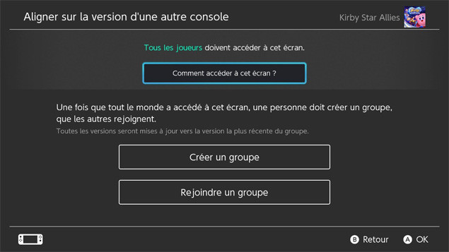 Switch jeux MAJ