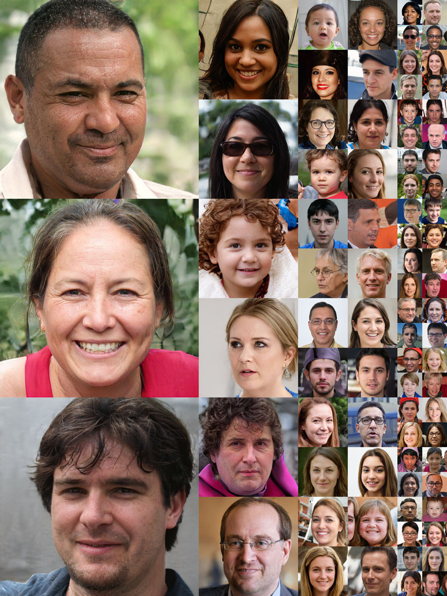 IA faux visages humains