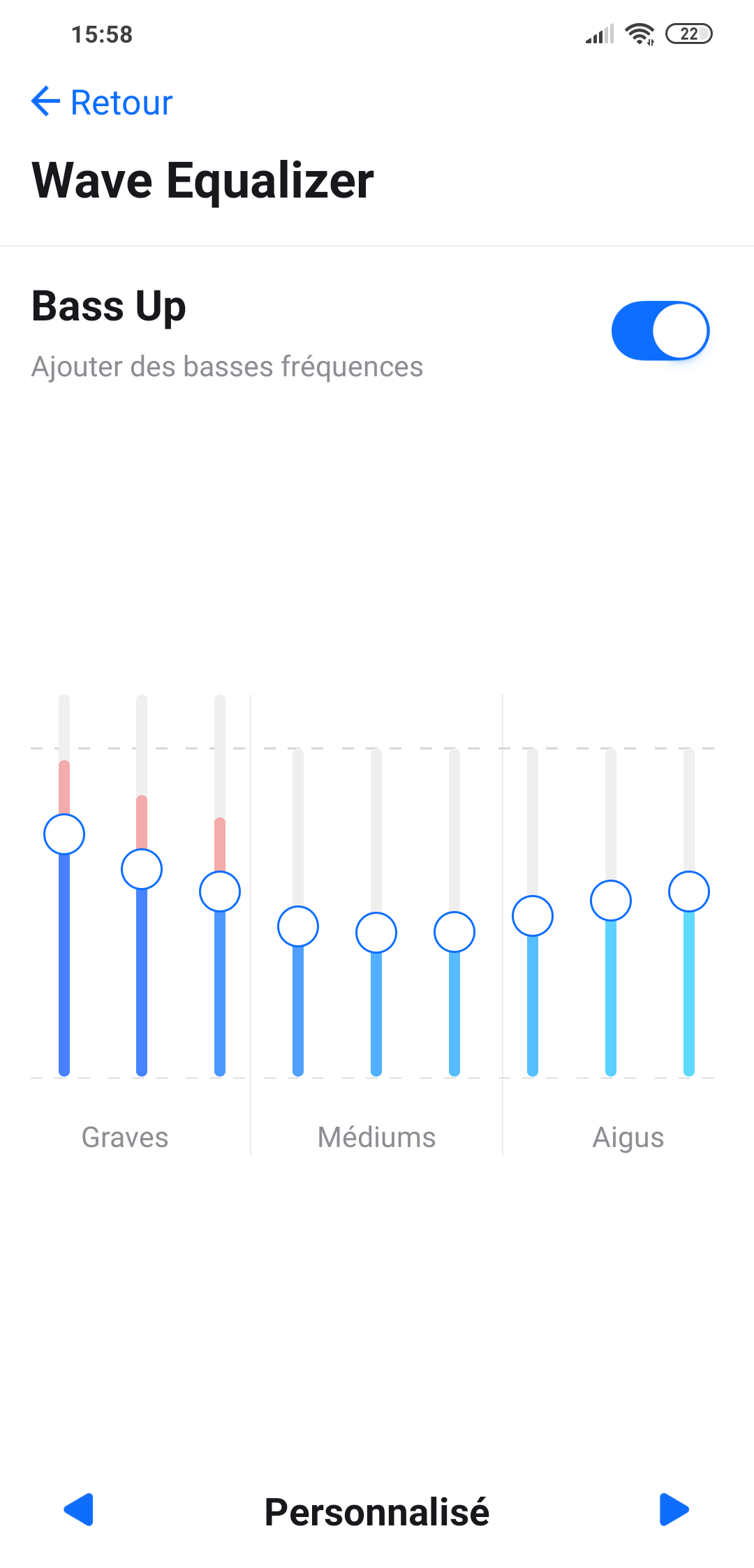 Anker Soundcore Flare - Égaliseur application