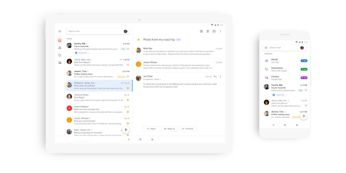 Gmail material theme