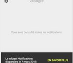 Google débranche son widget de notifications