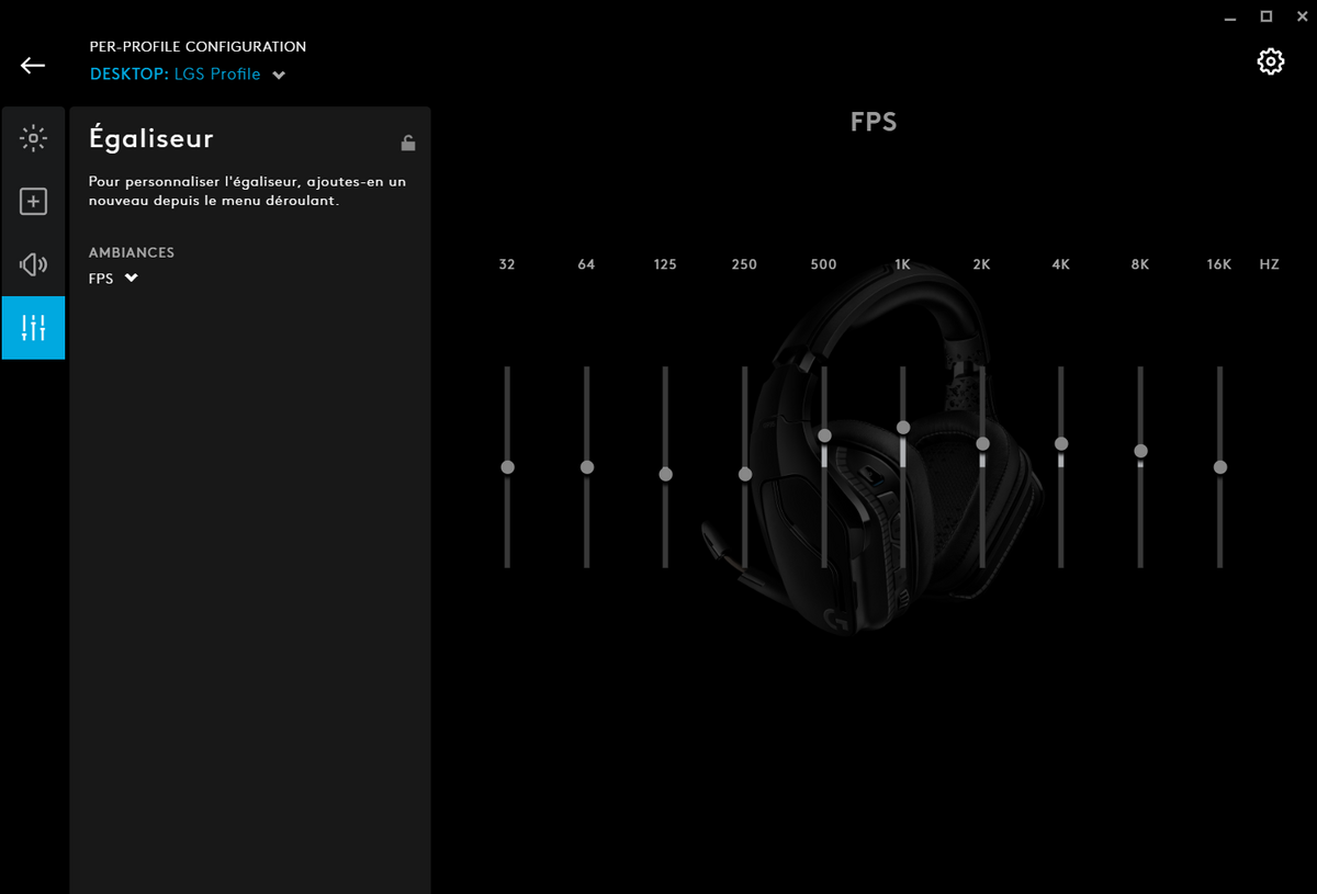 Logitech G935 - GHub égaliseur
