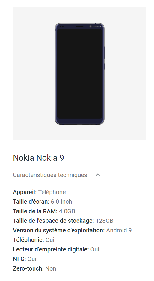 Nokia 9 fuite