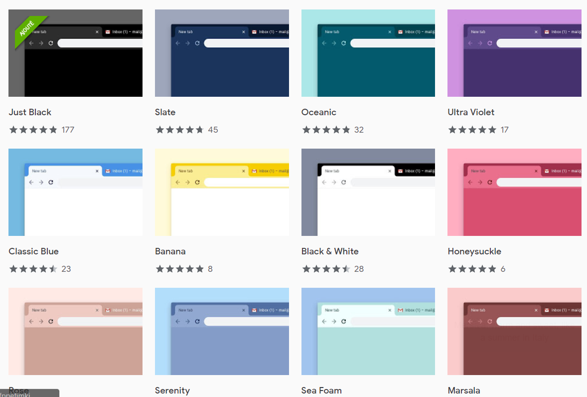 Thèmes Google Chrome