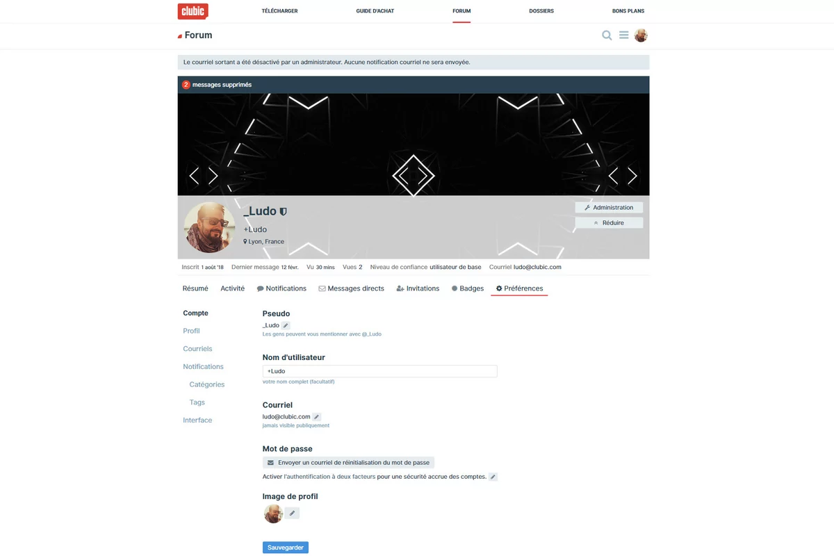 discourse Clubic.com mon compte ompte