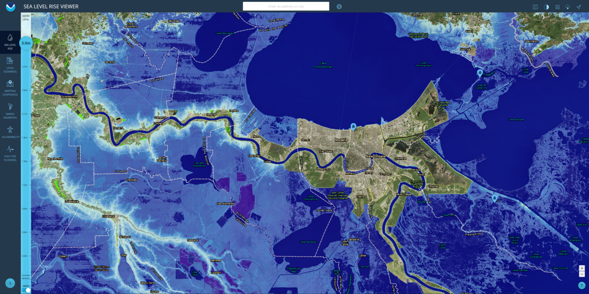 NOAA Sea Level Rise Viewer