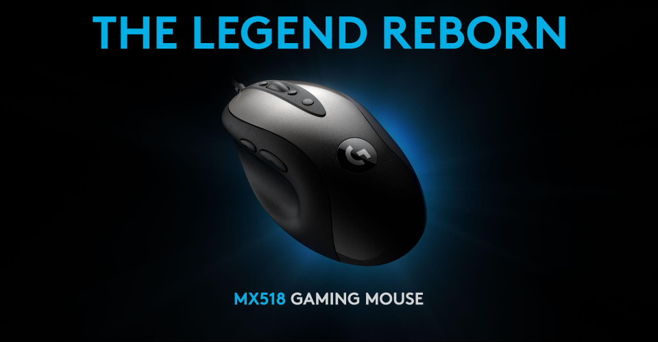 Logitech G MX518 Gaming Mouse Capteur Hero Capteur 16 000 dpi Arm