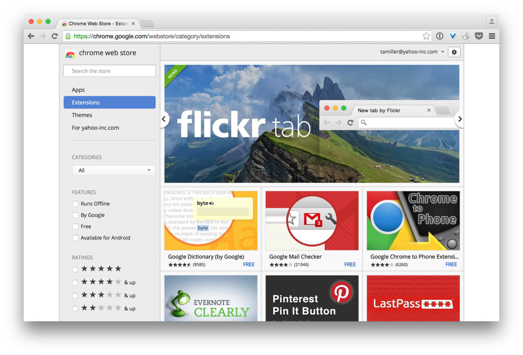 Chrome web store