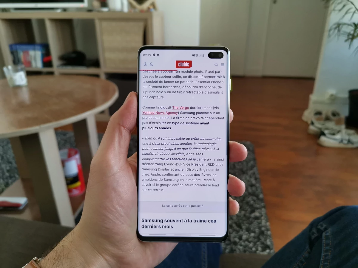 Samsung Galaxy S10+ test