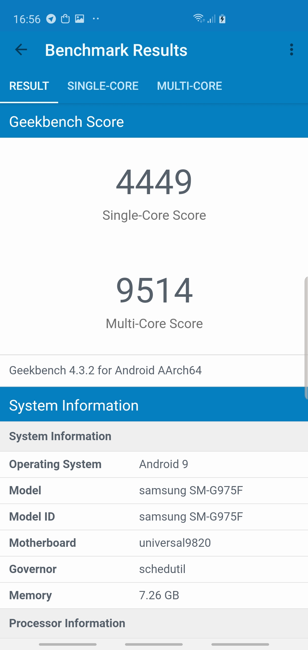 Samsung Galaxy S10+ test