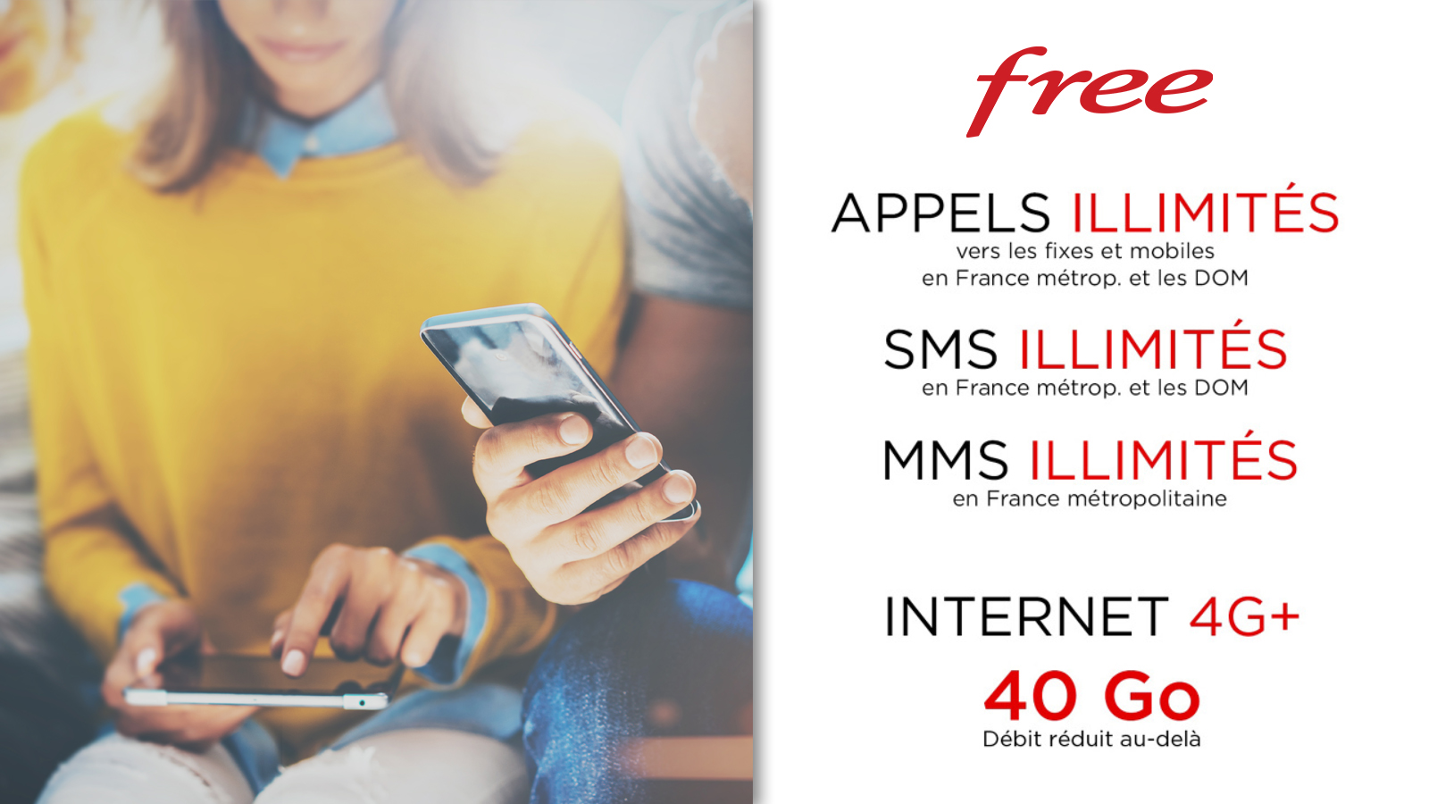 Free mobile : l'offre Veepee 40 Go à 8,99€/mois à vie est prolongée