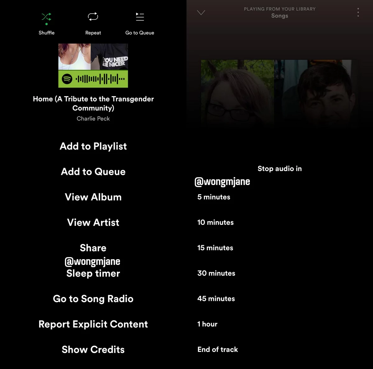 Spotify minuteur