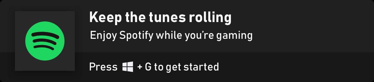 Spotify Game Bar